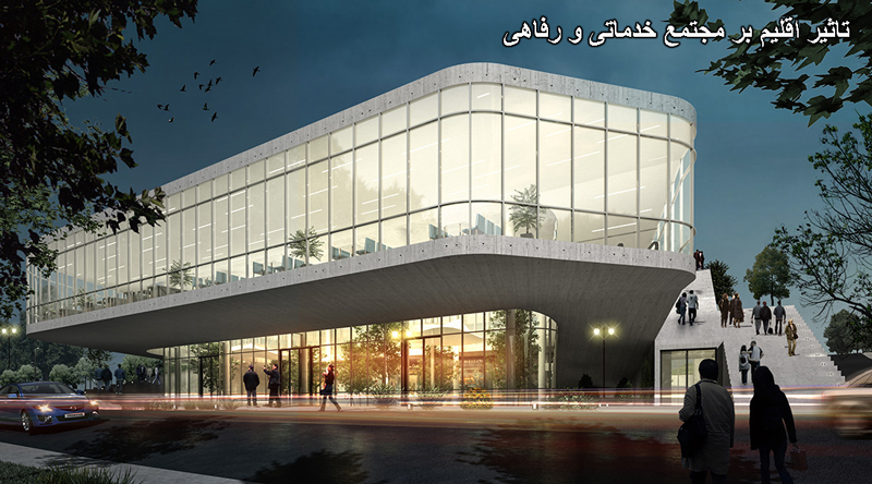 تاثیر اقلیم بر مجتمع خدماتی و رفاهی